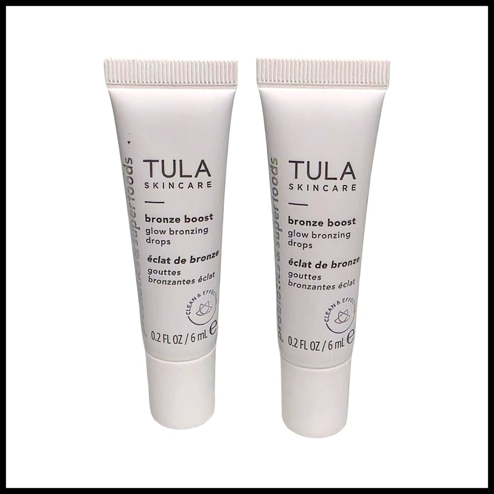 Tula Skincare Bronze Boost Glow Bronzing Drops 0.2oz / 6ml Set of 2 New